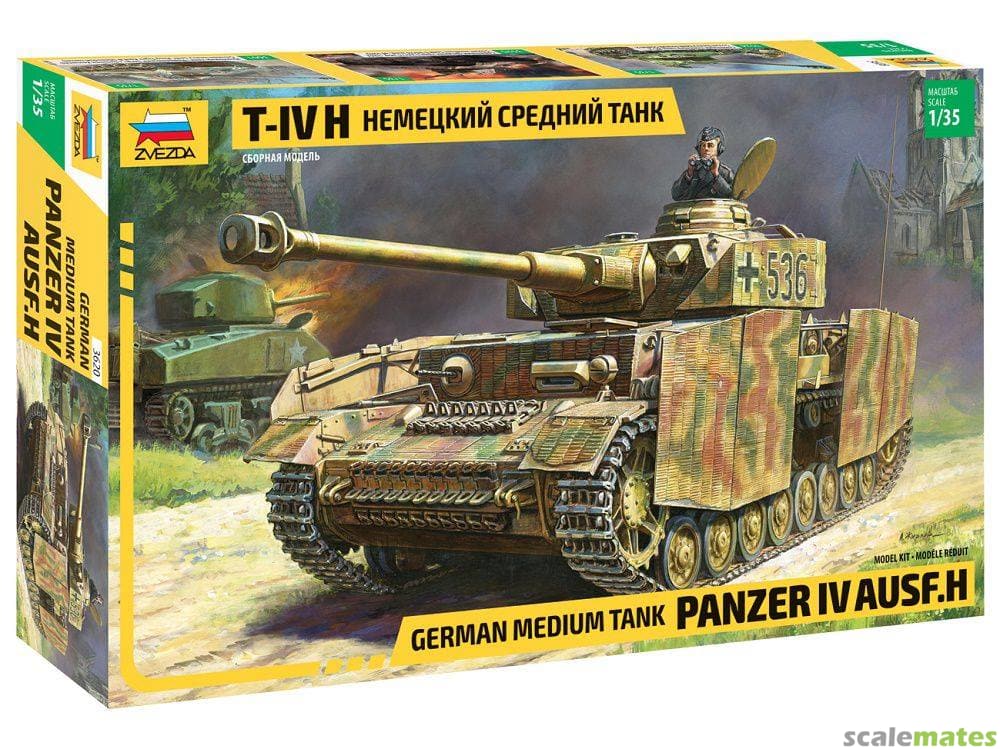 3620 - немецкий танк T-IV (PzKpfw IV, Ausf. H) с бортовыми экранами