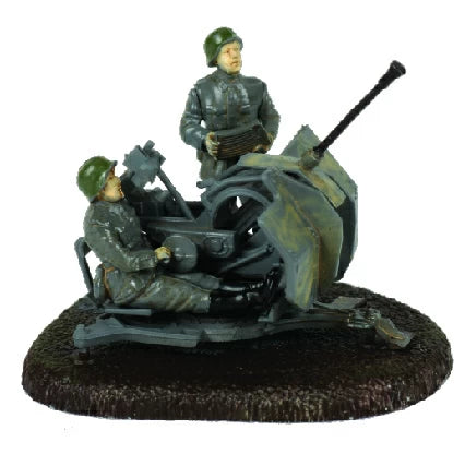 6117 - немецкое 20-мм зенитное орудие FLAK-38 с расчетом