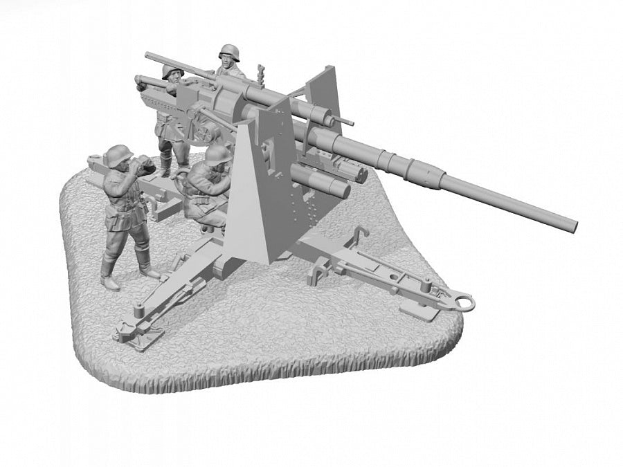 6158 - немецкое зенитное орудие FLAK-36 с расчетом