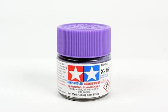 81516 - краска акриловая, глянцевая, цвет: фиолетовый (X-16 Purple), флакон: 10 мл.