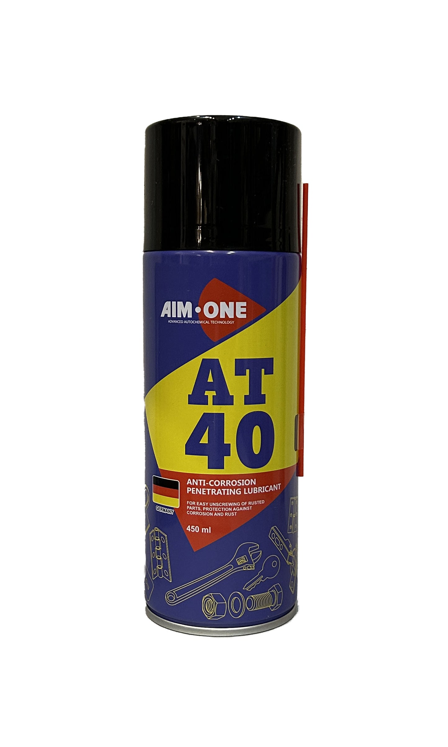 AIM1-AD-400 - проникающая антикоррозийная смазка Aim-One AT-40, баллон: 450 мл.