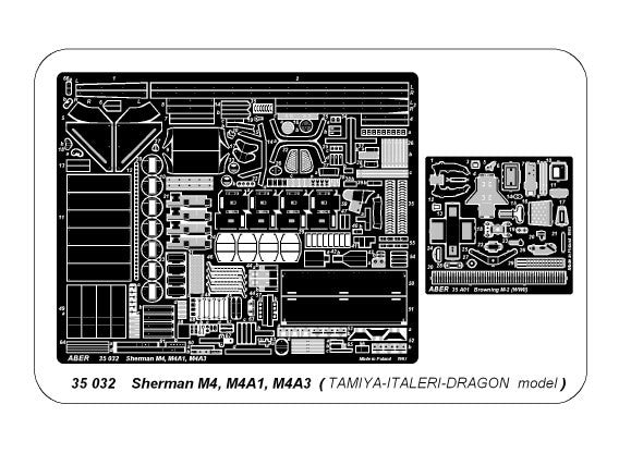 AR-35032 - фототравление для масштабной модели танка Шерман М4, M4A1, M4A3