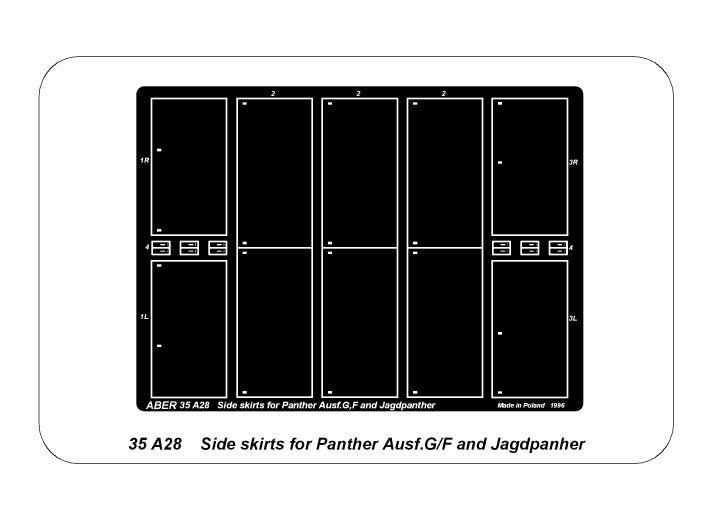 AR-35A028 - фототравление для масштабной модели танка Пантера G, F, Ягдпантера