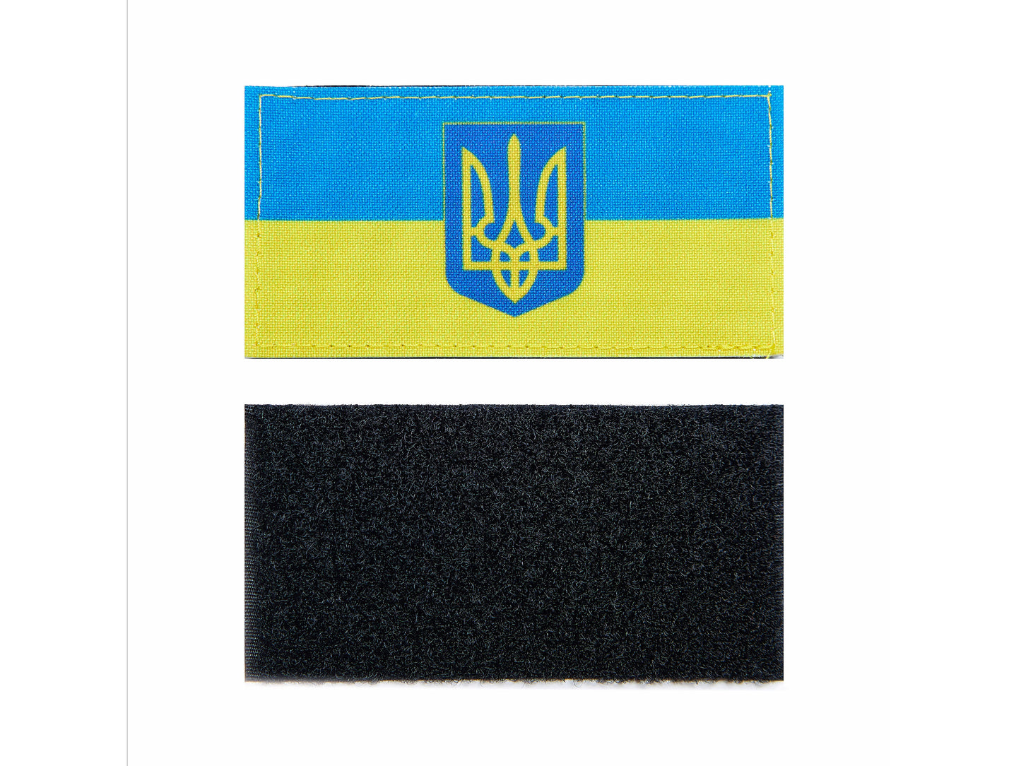 CHR-UKRC-10x5 - шеврон-нашивка флага Украины с гербом на липучке, размер: 10х5 см
