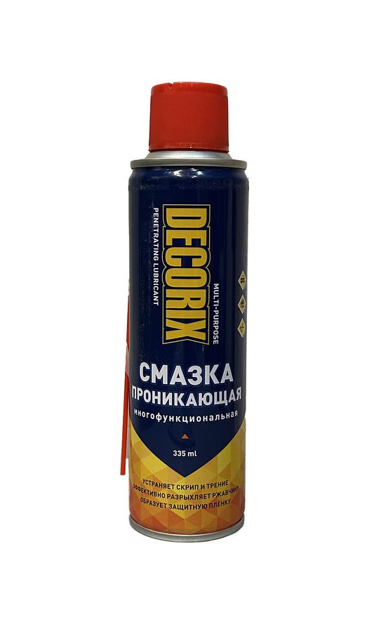 DEC-0411-02-DA-335 - аэрозольная проникающая смазка многофункциональная Decorix, баллон: 335 мл.