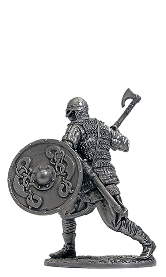 EK-75-15 - викинг с круглым щитом и топором, 10-12 в.в.