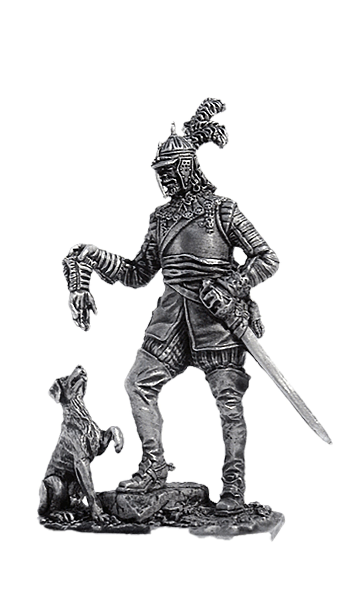 EK-M127 - германский кавалерист с собакой, 16 в.