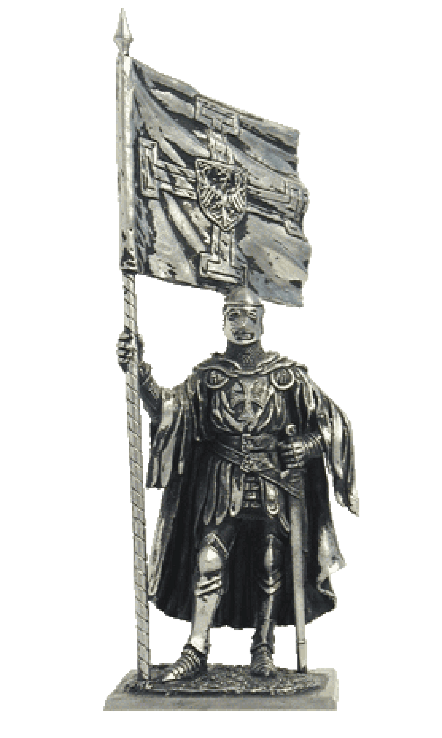 EK-M129 - тевтонский рыцарь со знаменем Ордена, 1400 год