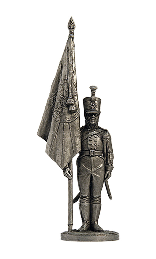 EK-NAP-22 - подпрапорщик Псковского мушкетерского полка с полковым знаменем. Россия, 1803-06 гг.
