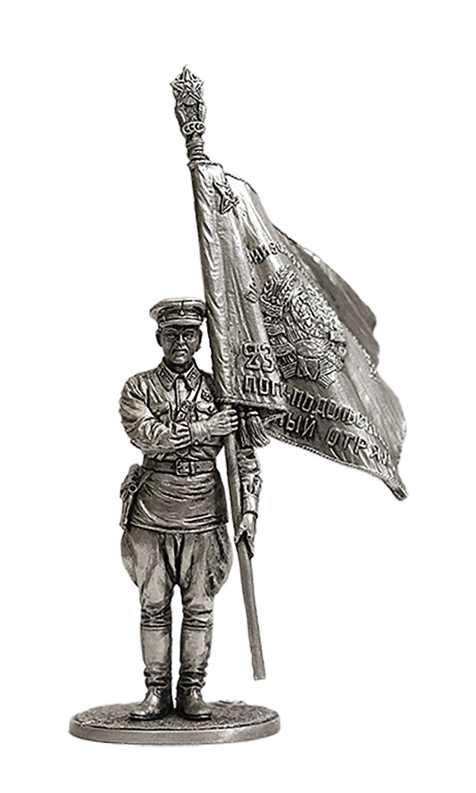 EK-WW2-54 - старший сержант погранвойск НКВД со знаменем погранотряда, 1939-43 гг. СССР