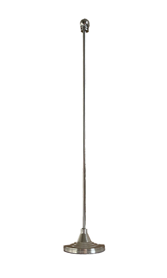 INR-STAND-30-CHR-PLA-1 - хромированный шток с подставкой из пластмассы для 1 настольного флага, высотой: 30 см