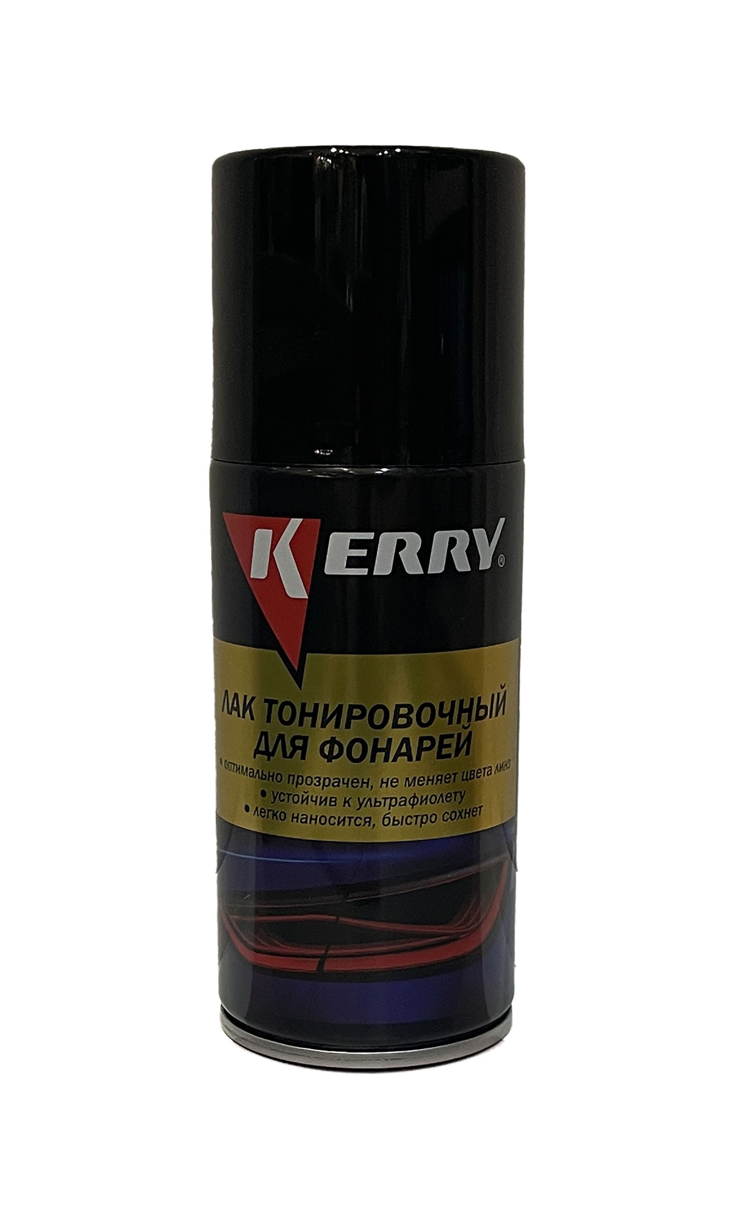 KR-963.1 - аэрозольный лак для тонировки фонарей, цвет: черный, баллон: 210 мл.