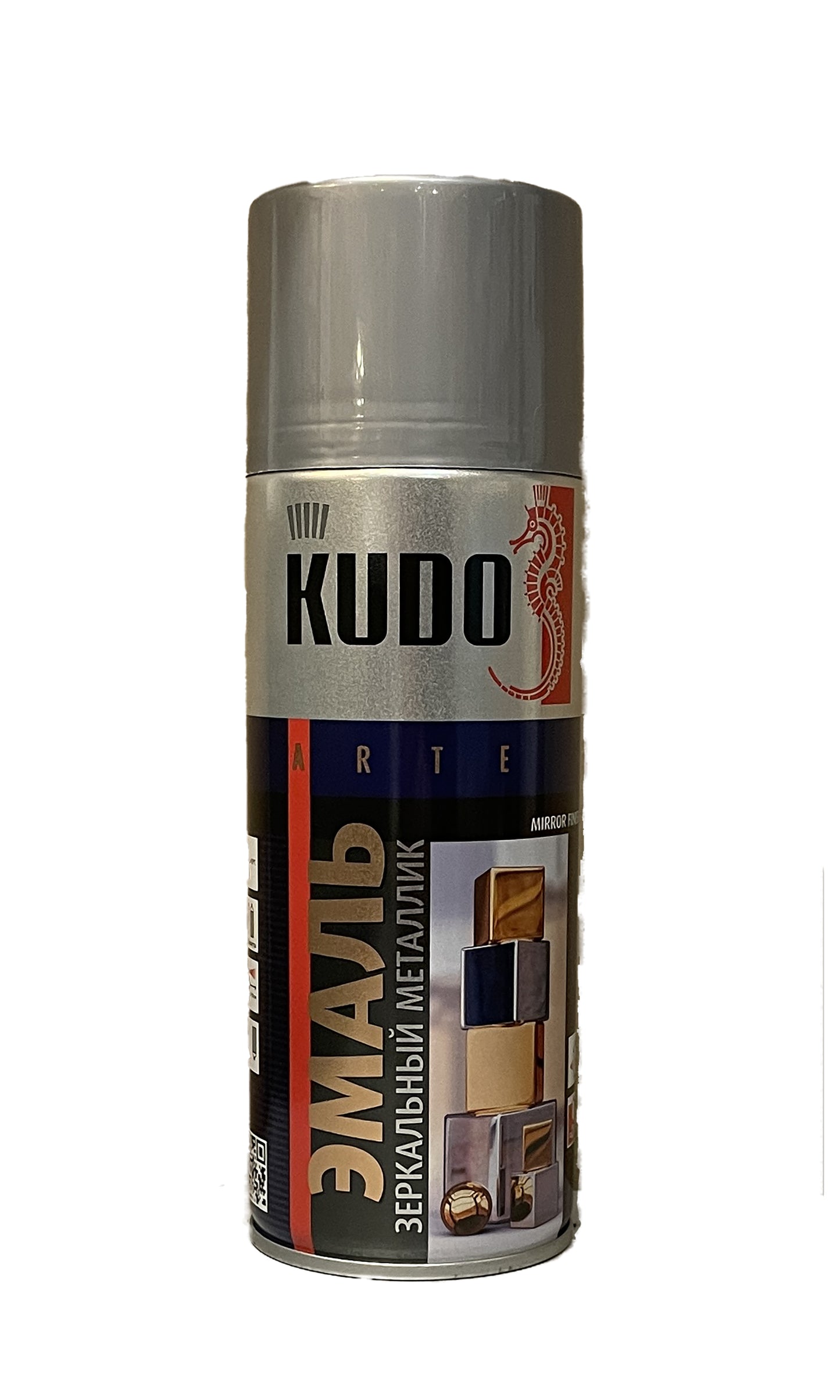 KU-1033 - аэрозольная акриловая эмаль, цвет: зеркальный хром металлик, баллон: 520 мл.