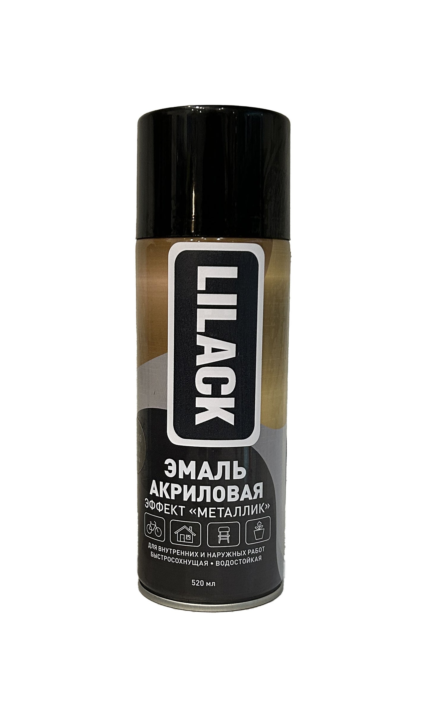 LK-0103-39-DX - аэрозольная акриловая эмаль, цвет: черный металлик, баллон: 520 мл.