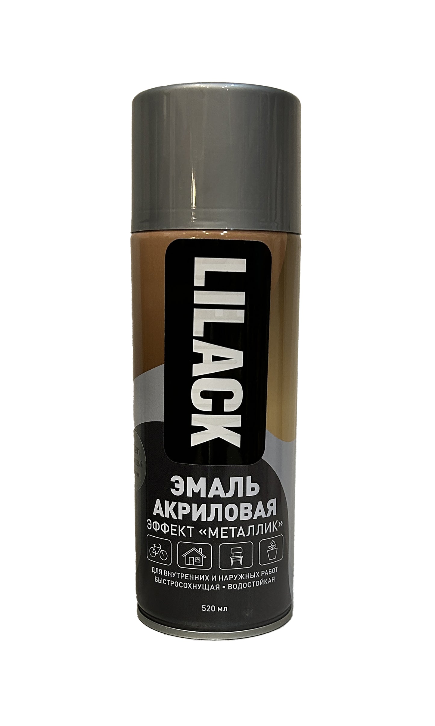 LK-0103-91-DX - аэрозольная эмаль универсальная «металлик» Lilack, цвет: графитовый, баллон: 520 мл.