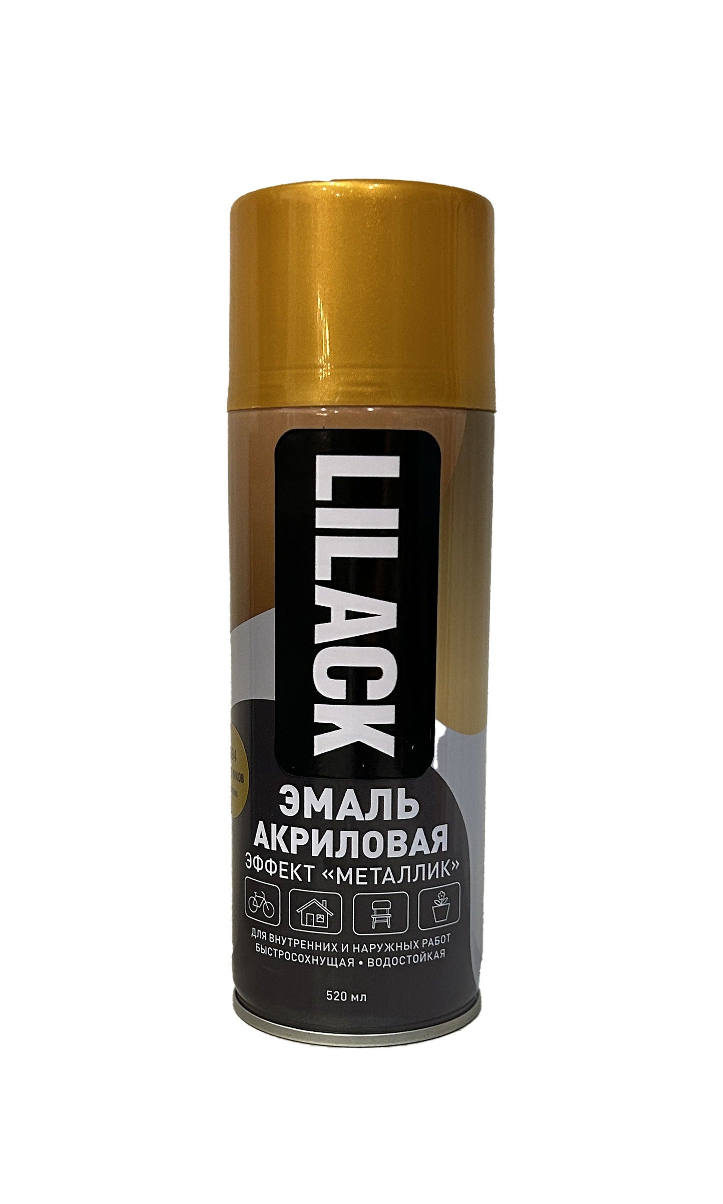 LK-0103-94-DX - аэрозольная эмаль универсальная «металлик» Lilack, цвет: золото инков, баллон: 520 мл.