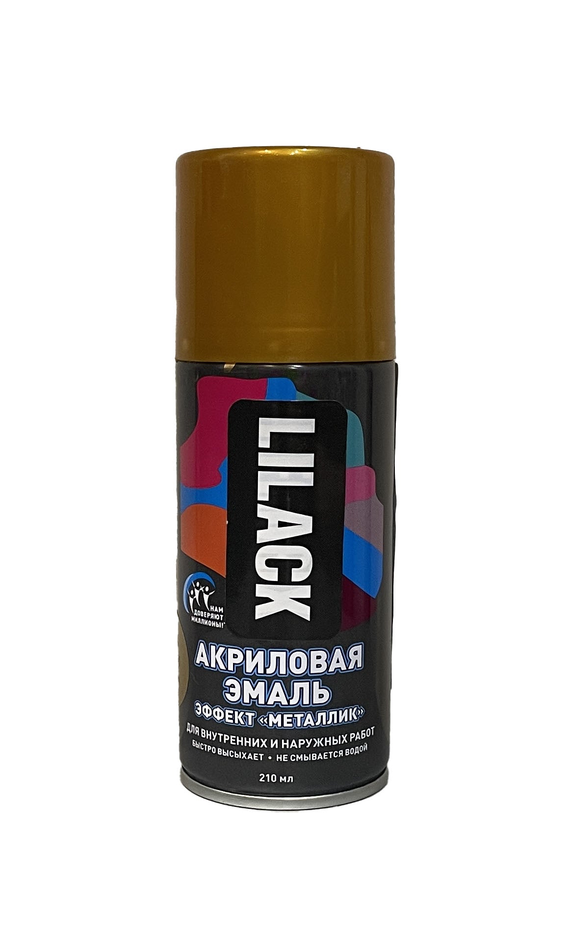 LK-0111-04-DX-210 - аэрозольная акриловая эмаль универсальная Lilack, цвет: золотой, баллон: 210 мл.