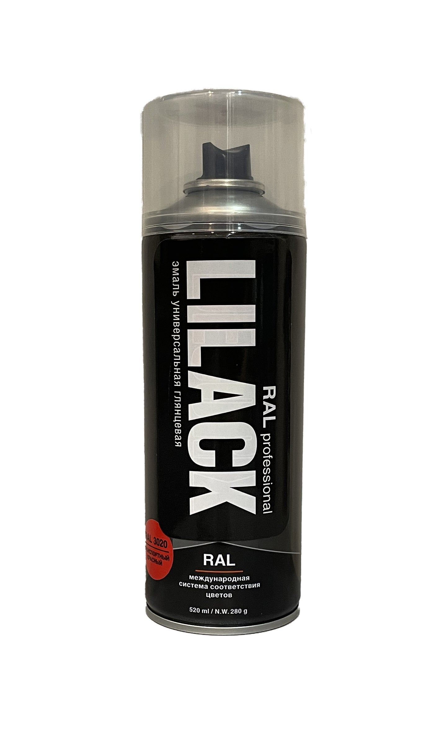 LK-0138-3020-DX - аэрозольная акриловая эмаль, цвет: транспортный красный RAL 3020, баллон: 520 мл.