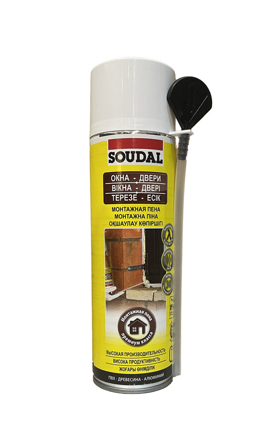 SOU-107552 - универсальная монтажная пена Soudal, аэрозольный баллон: 500 мл.