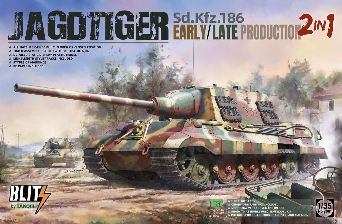 TA-8001 - немецкая противотанковая артиллерийская самоходная установка Jagdtiger, Sd.Kfz.186, (Ягдтигр)