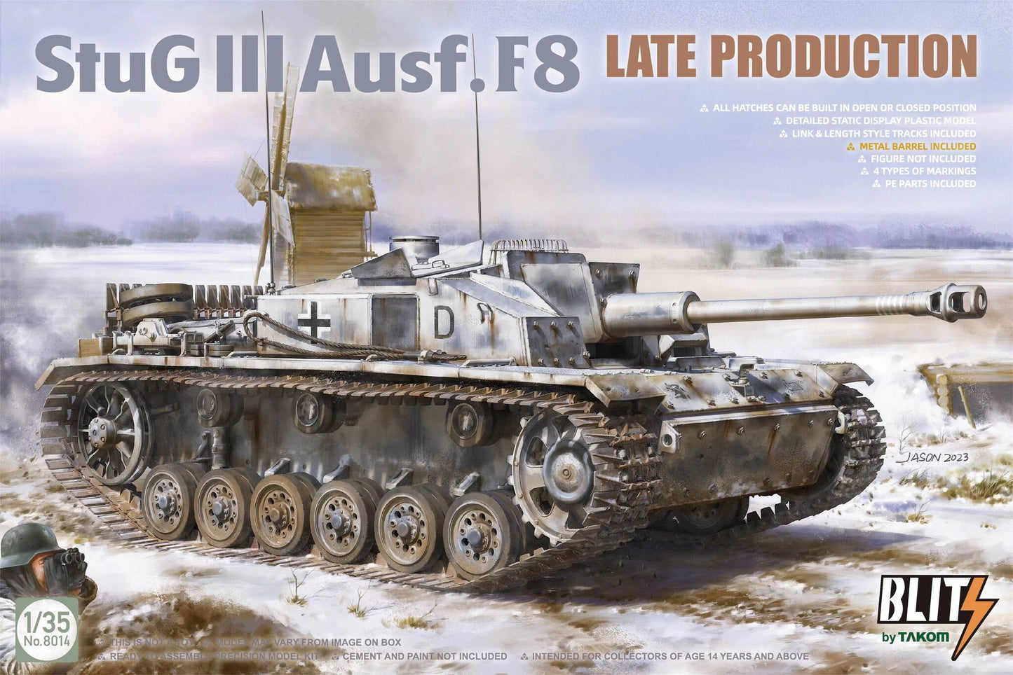 TA-8014 - немецкая САУ StuG. III, Ausf.F8 (Штурмгешутц III) поздней модификации