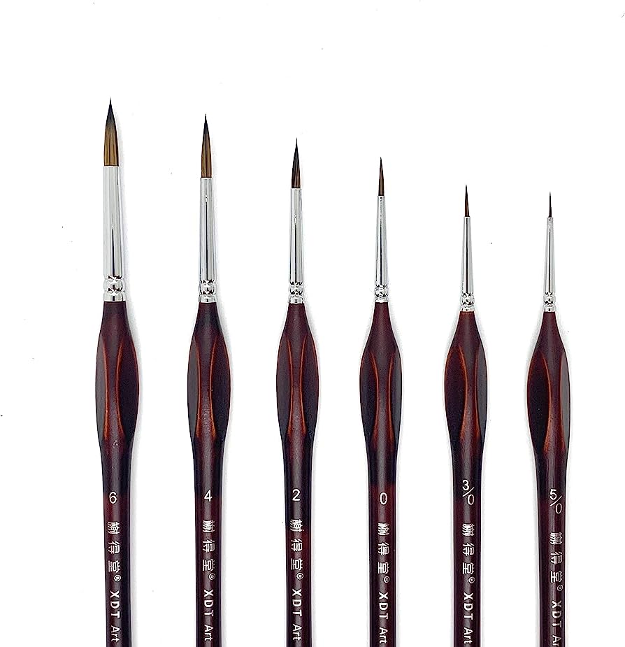 XDT-BRUSH-SET-729 - набор профессиональных кистей №729, размеры: 00000, 000, 0, 2, 4, 6