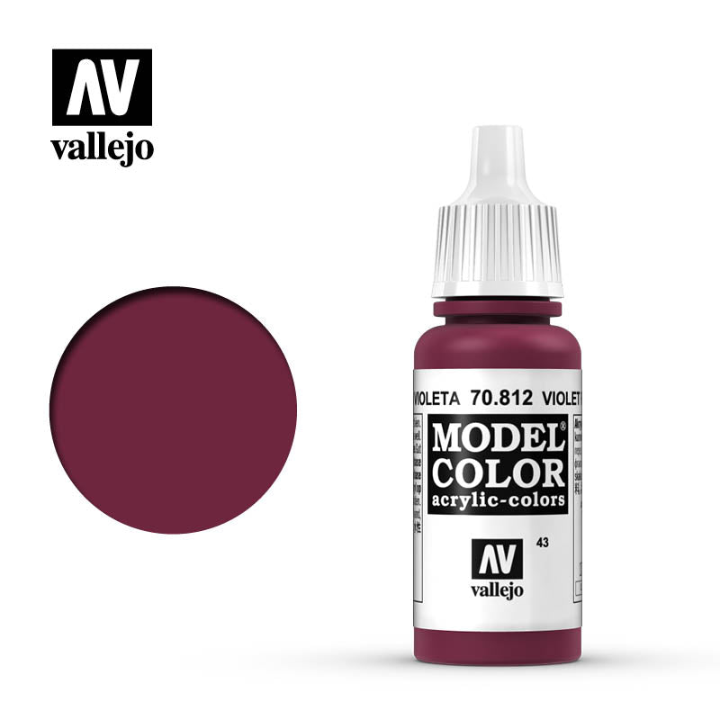 VAL-70812 - акриловая краска Model Color, цвет: красно-фиолетовый (Violet Red), флакон: 17 мл.