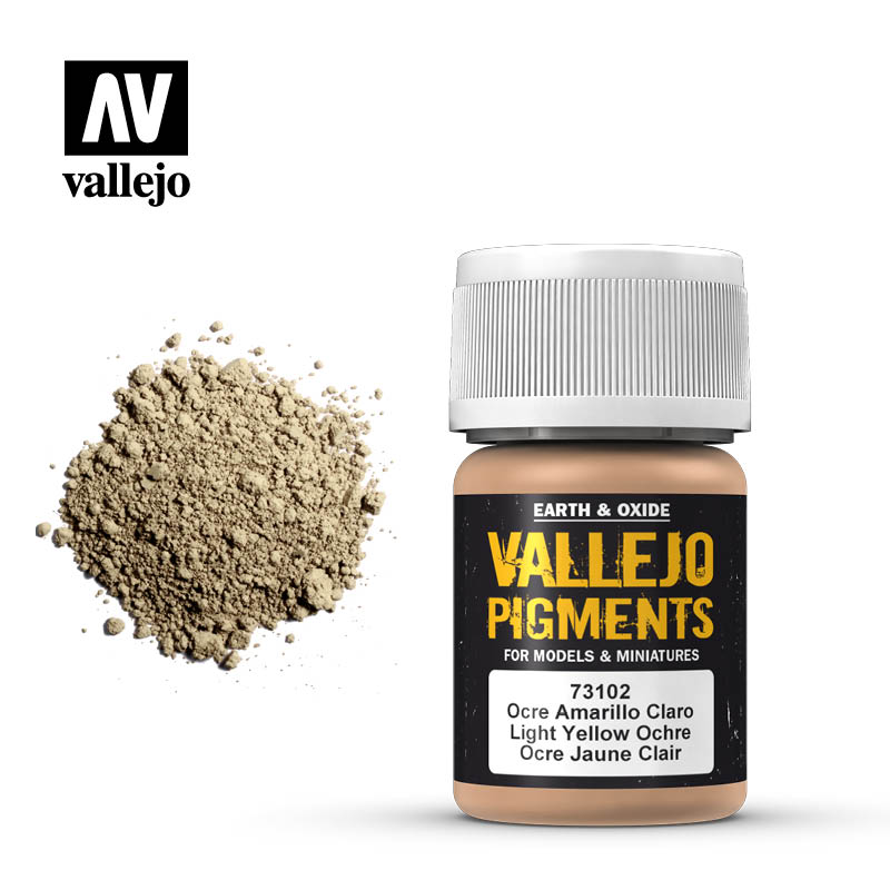 VAL-73102 - порошковый пигмент, цвет: светло-желтая охра (Light Yellow Ochre), флакон: 35 мл.