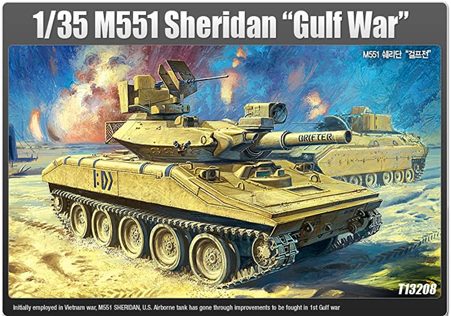 AD-13208 - американский легкий авиадесантный плавающий танк Шеридан (Sheridan M551)