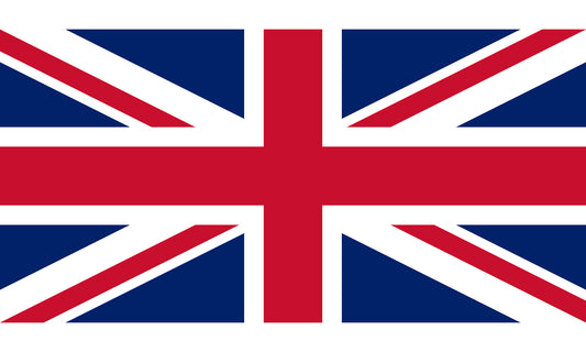 INR-UK-15x22-2 - государственный флаг Великобритании, размер: 15х22 см, материал: атлас. Печать с двух сторон. Подставка и шток приобретаются отдельно