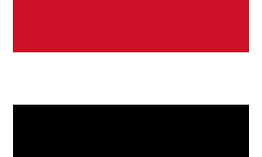 INR-YEM-15x22-2 - государственный флаг Йемена, размер: 15х22 см, материал: атлас. Печать с двух сторон. Подставка и шток приобретаются отдельно