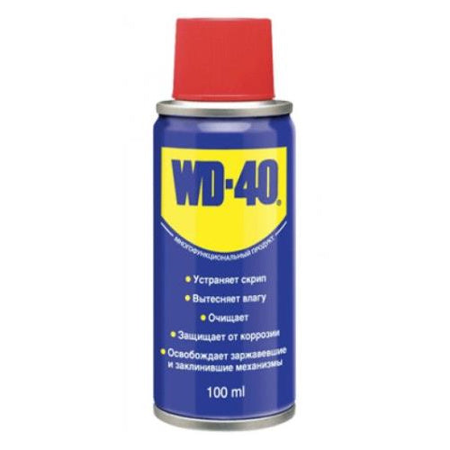 WD40-100 - универсальное смазочное средство WD-40, баллон: 100 мл.