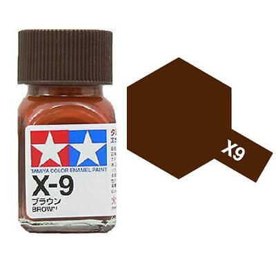 80009 - краска эмалевая, глянцевая, цвет: коричневый (X-9 Brown), флакон: 10 мл.