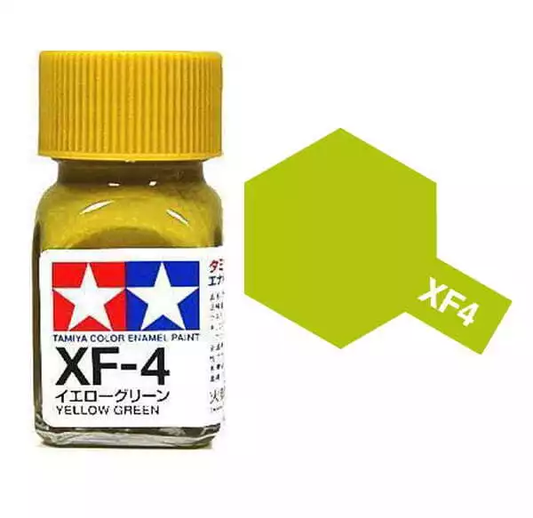 80304 - краска эмалевая, матовая, цвет: желто-зеленый (XF-4 Flat Yellow Green), флакон: 10 мл.