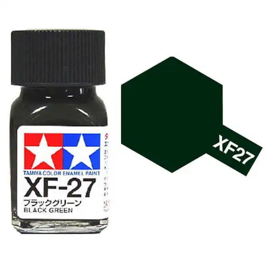 80327 - краска эмалевая, матовая, цвет: зеленовато-черный (XF-27 Black Green), флакон: 10 мл.
