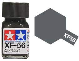80356 - краска эмалевая, матовая, цвет: серый металлик (XF-56 Metallic Grey), флакон: 10 мл.