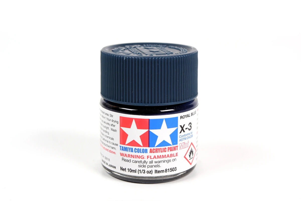 81503 - краска акриловая, глянцевая, цвет: королевский синий  (X-3 Royal Blue), флакон: 10 мл.