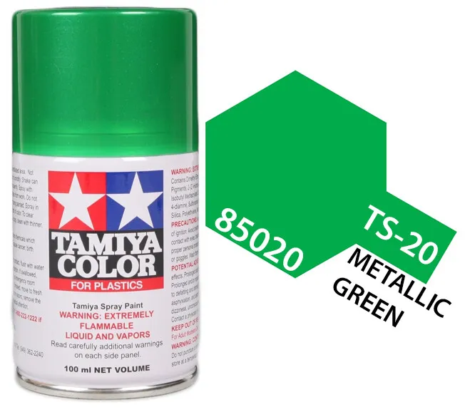 85020 - краска аэрозольная, металлик, цвет: зеленый (TS-20 Metallic Green), флакон: 100 мл.
