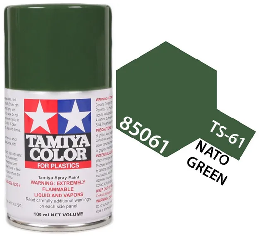 85061 - краска аэрозольная, цвет: зеленый войск НАТО (TS-61 NATO Green), флакон: 100 мл.