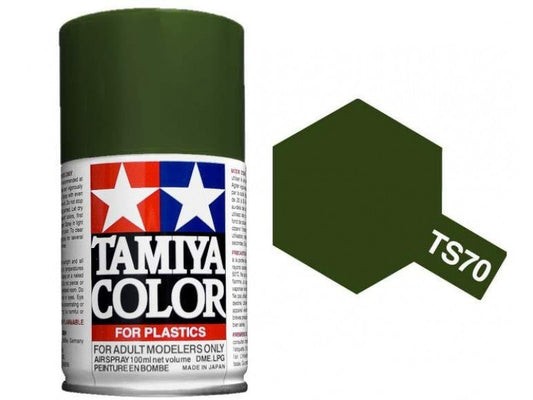 85070 - краска аэрозольная, цвет: оливковый коричневый современной армии Японии (TS-70 Olive Drab JGSDF), флакон: 100 мл.