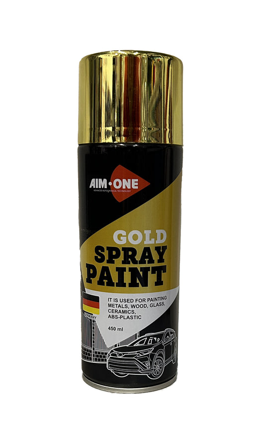 AIM1-SPBG-450 - аэрозольная краска золото Aim-One, баллон: 450 мл.