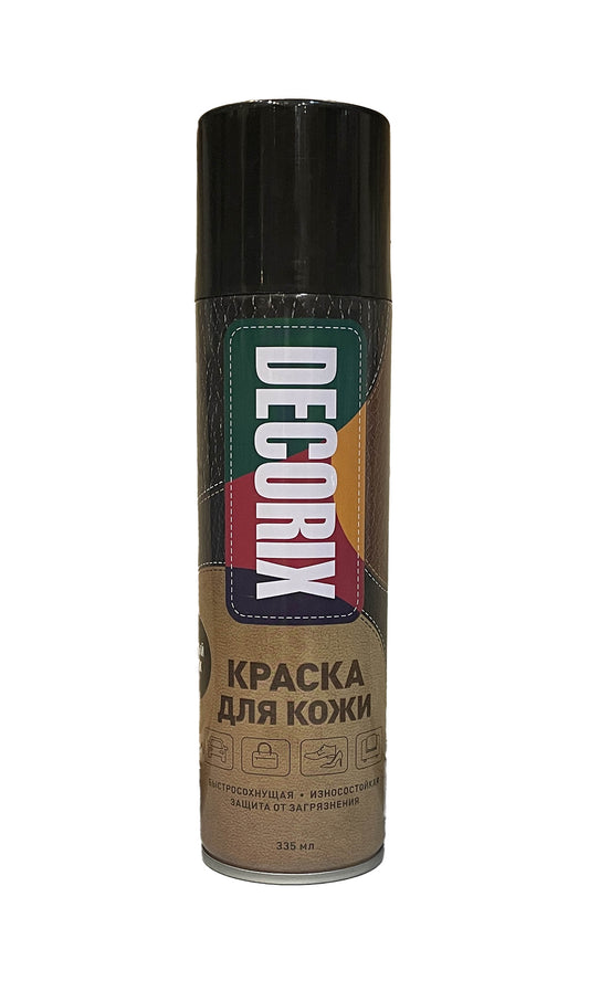 DEC-0127-01-DX - аэрозольная краска для кожи Decorix, цвет: черный, баллон: 335 мл.