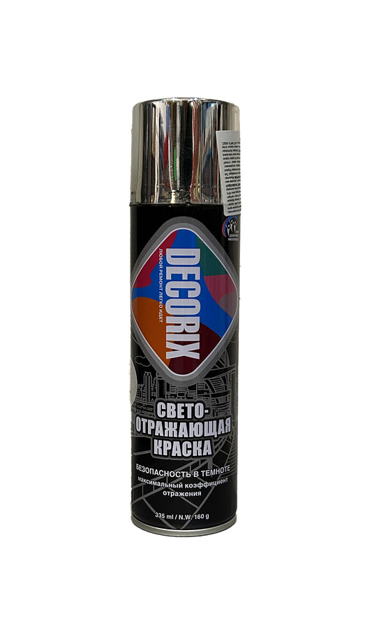 DEC-0130-01-DX-335 - аэрозольная прозрачная светоотражающая краска, баллон: 335 мл.