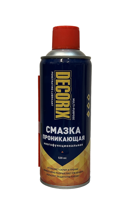 DEC-0411-01-DA - аэрозольная проникающая смазка многофункциональная Decorix, баллон: 520 мл.
