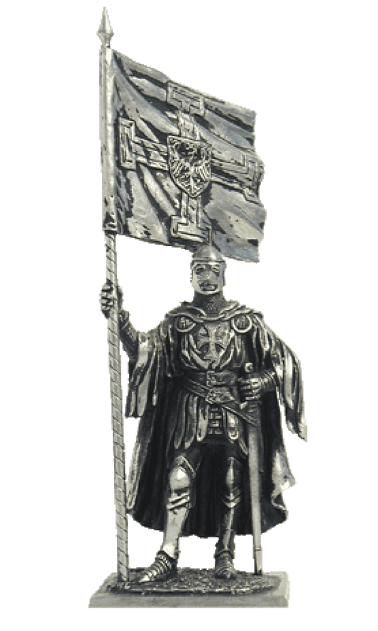 EK-M129 - тевтонский рыцарь со знаменем Ордена, 1400 год