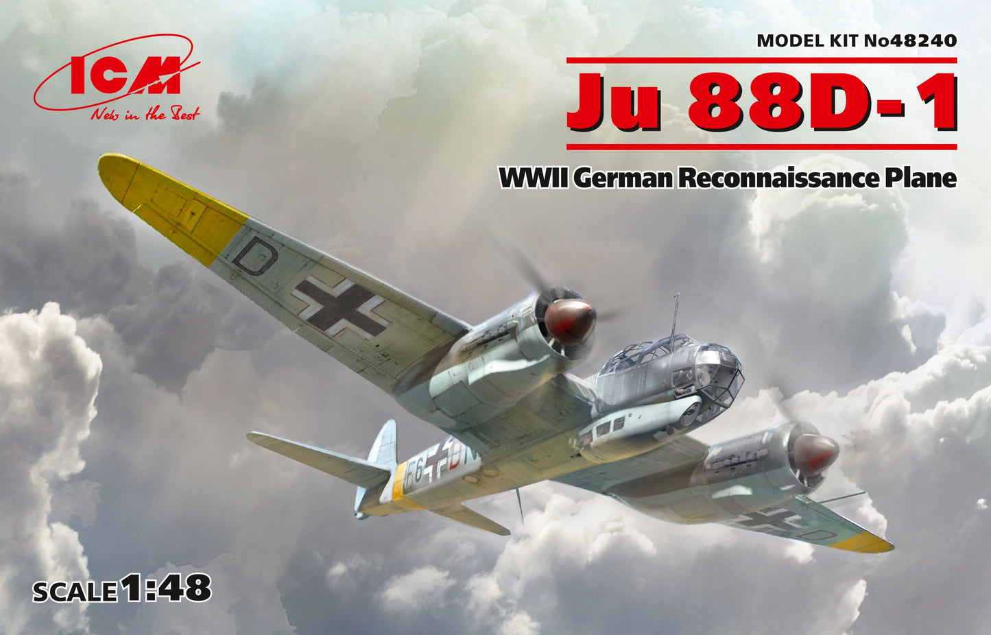 ICM-48240 - самолет-разведчик Junkers Ju-88 D-1 (Юнкерс) Luftwaffe (Люфтваффе)