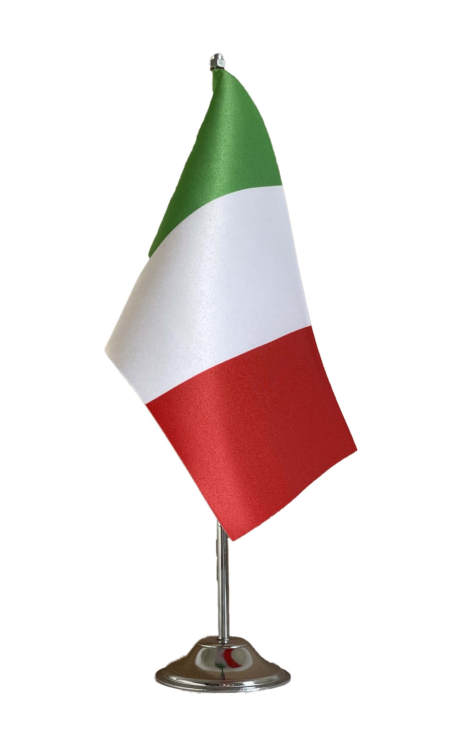 INR-STAND-32-CHROME-1 - хромированный шток для настольного флага, высотой: 32 см