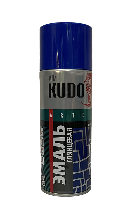 KU-1011 - аэрозольная алкидная эмаль, цвет: синий глянцевый RAL 5005, баллон: 520 мл.