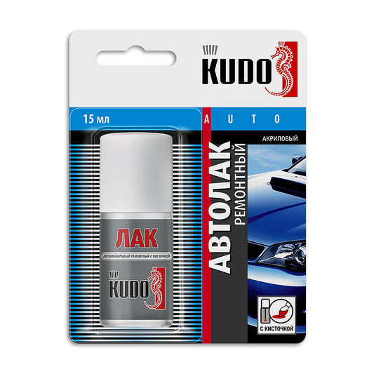 KU-70000 - лак автомобильный акриловый ремонтный во флаконе с кисточкой глянцевый, флакон: 15 мл.