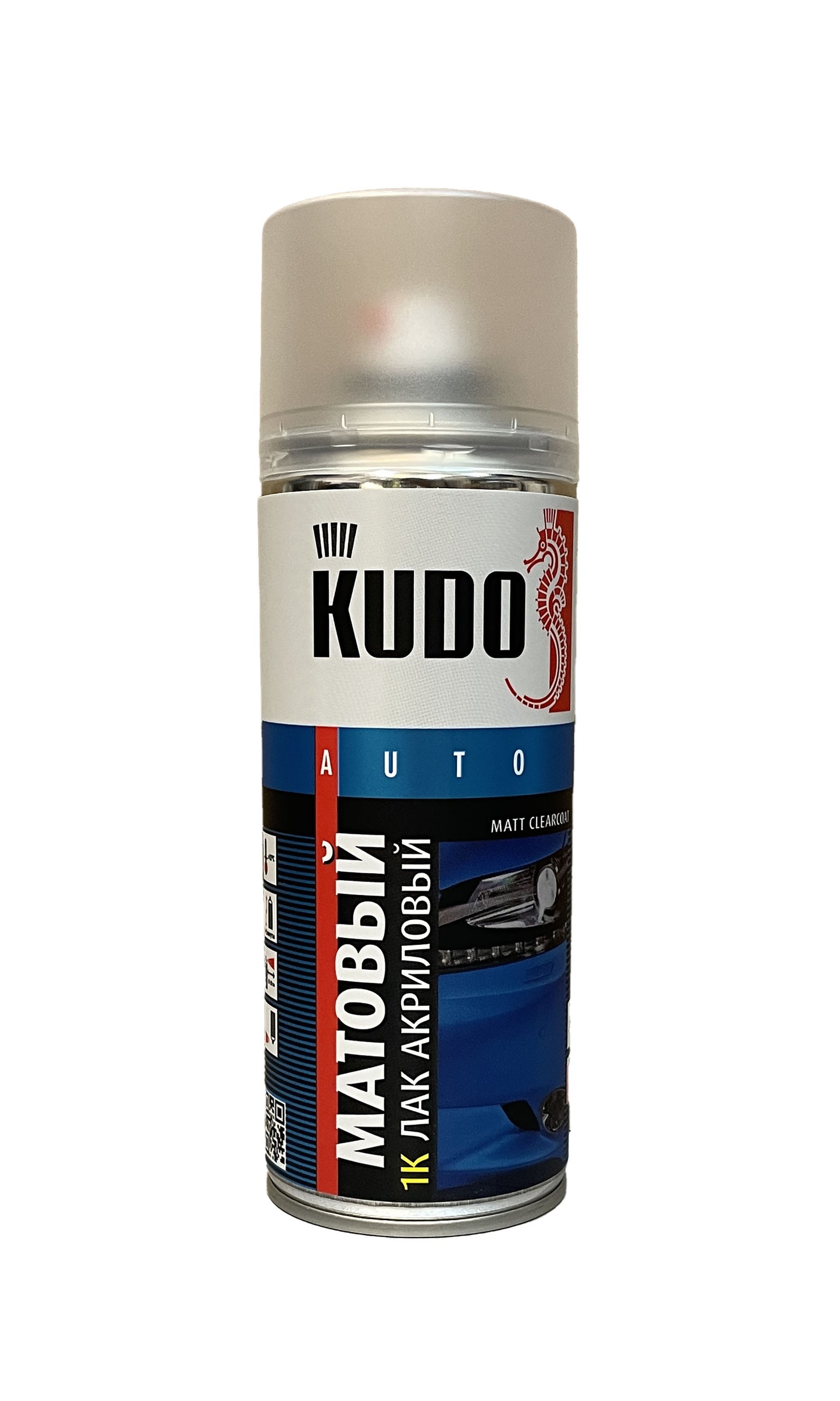 KU-9010M - 1К лак аэрозольный автомобильный матовый, баллон: 520 мл.